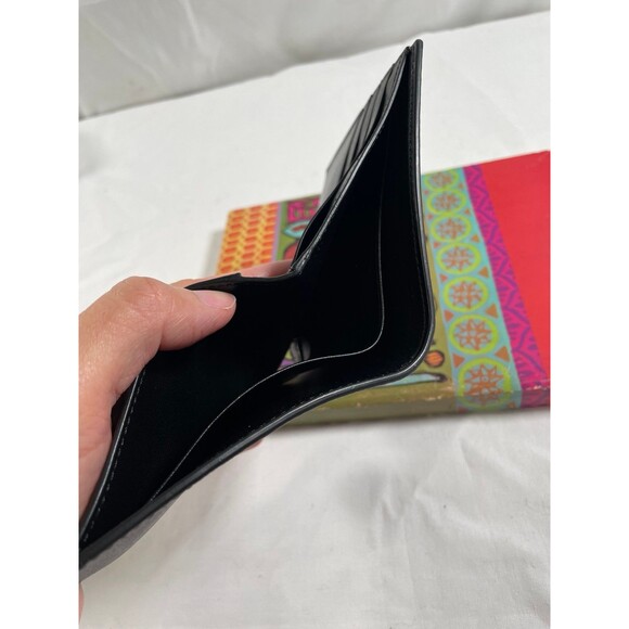 NWT Coach Men Compact Billfold Wallet Signature Charcoal Black - Picture 4 of 4